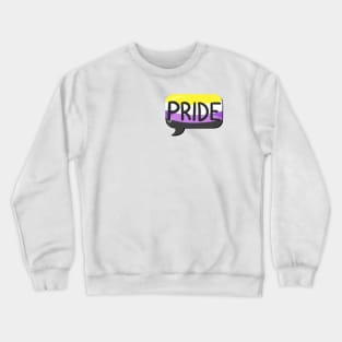 LGBTQ+ Pride Flag Bubble - Nonbinary Crewneck Sweatshirt